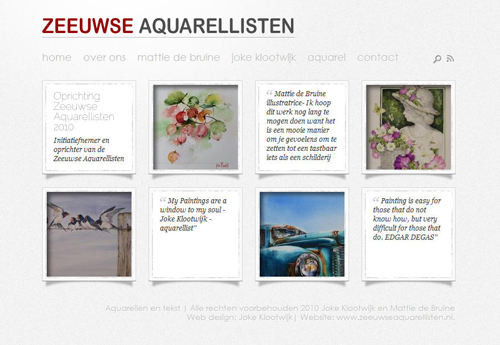 zeeuwse aquarellisten, website